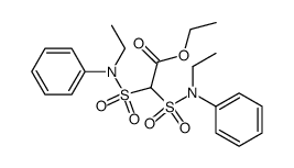 2,2-bis-(ethyl-phenyl-sulfamoyl)-acetic acid ethyl ester Structure