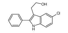 2-(5-chloro-2-phenyl-1H-indol-3-yl)ethanol结构式