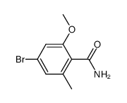 4-bromo-2-methoxy-6-methylbenzamide结构式