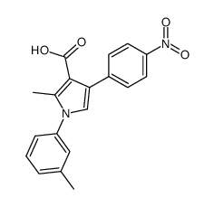 2-Methyl-4-(4-nitro-phenyl)-1-m-tolyl-1H-pyrrole-3-carboxylic acid结构式
