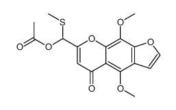 4,9-Dimethoxy-7((methylthio)acetoxymethyl)-5H-furo(3,2-g)(1)benzopyran-5-one Structure