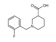 1-[(2-氟苯基)甲基]-3-哌啶甲酸结构式
