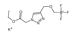 potassium,[1-(2-ethoxy-2-oxoethyl)triazol-4-yl]methoxymethyl-trifluoroboranuide Structure