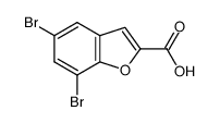 5,7-二溴-1-苯并呋喃-2-羧酸结构式