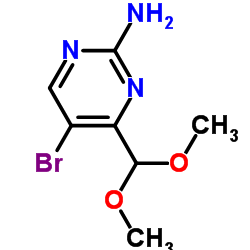2-氨基-5-溴-4-二甲氧基甲基嘧啶结构式