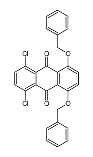 9,10-Anthracenedione, 1,4-dichloro-5,8-bis(phenylmethoxy)结构式