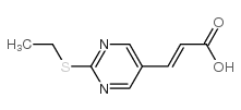 3-(2-ethylsulfanylpyrimidin-5-yl)prop-2-enoic acid Structure