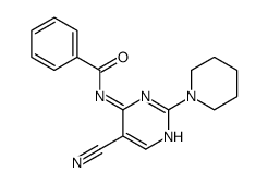 N-(5-cyano-2-piperidin-1-ylpyrimidin-4-yl)benzamide结构式