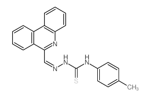 3-(4-methylphenyl)-1-(phenanthridin-6-ylmethylideneamino)thiourea Structure