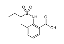 Benzoic acid, 3-methyl-2-[(propylsulfonyl)amino] Structure