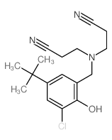 Propionitrile,3,3'-[(5-tert-butyl-3-chlorosalicyl)iminO]di- (7CI) structure