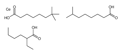 (2-ethylhexanoato-O)(isononanoato-O)(neodecanoato-O)cerium Structure