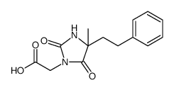 1-Imidazolidineacetic acid, 4-methyl-2,5-dioxo-4-(2-phenylethyl) Structure