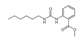 2-(3-Hexyl-ureido)-benzoic acid methyl ester结构式