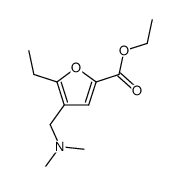 5-ethyl-4-dimethylaminomethyl-furan-2-carboxylic acid ethyl ester结构式