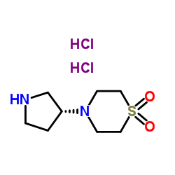 (R)-4-(Pyrrolidin-3-yl)thiomorpholine 1,1-dioxide dihydrochloride Structure
