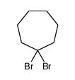 1,1-dibromocycloheptane结构式