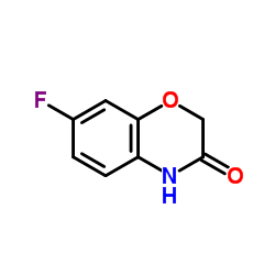 7-氟-2H-1,4-苯并恶嗪-3(4H)-酮结构式