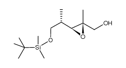 (2S,3S,4S)-5-(dimethyl-t-butylsiloxy)-2,4-dimethyl-2,3-epoxypentan-1-ol结构式
