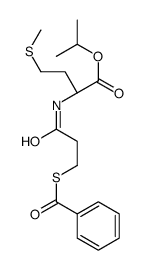 propan-2-yl 2-(3-benzoylsulfanylpropanoylamino)-4-methylsulfanylbutanoate Structure