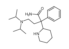 α-[2-[bis(1-methylethyl)amino]ethyl]-α-phenyl-2-piperidineacetamide结构式