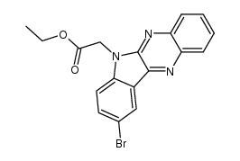 9-bromo-6-carbethoxymethylindophenazine Structure