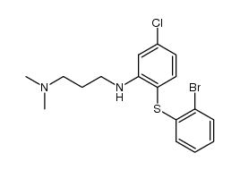 N'-[2-(2-bromo-phenylsulfanyl)-5-chloro-phenyl]-N,N-dimethyl-propanediyldiamine结构式