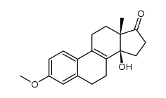 (+/-)-14β-hydroxy-3-methoxyestra-1,3,5(10),8(9)-tetraene-17-one结构式