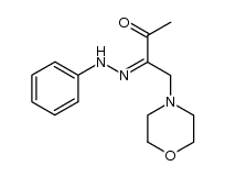 1-morpholin-4-yl-butane-2,3-dione 2-phenylhydrazone Structure