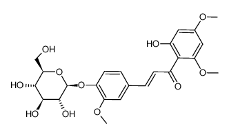 4-β-D-glucopyranosyloxy-2'-hydroxy-3,4',6'-trimethoxy-trans()-chalcone Structure