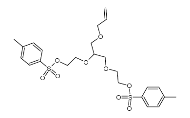 4-烯丙氧基甲基-3,6-二氧六环-1,8-辛二醇二甲苯磺酸盐结构式