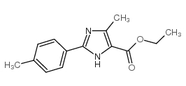 5-甲基-2-(4-甲基苯基)-3H-咪唑-4-羧酸乙酯结构式