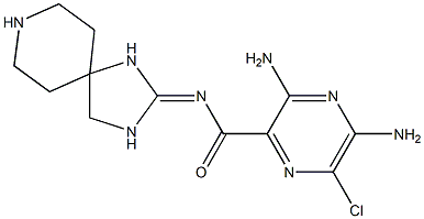 3,5-diamino-6-chloropyrazine-2-carboxylic acid [1,3,8-triazaspiro[4.5]dec-(2E)-ylidene]amide Structure