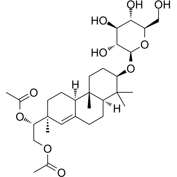15,16-Di-O-acetyldarutoside structure