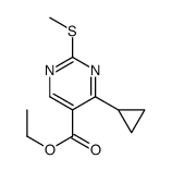 4-环丙基-2-(甲基硫代)嘧啶-5-羧酸乙酯结构式