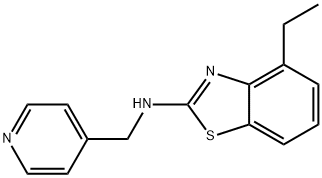 4-乙基-N-(吡啶-4-基甲基)-1,3-苯并噻唑-2-胺结构式