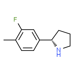 (2S)-2-(3-氟-4-甲基苯基)吡咯烷结构式