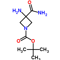3-氨基-3-氨基甲酰基氮杂环丁烷-1-羧酸叔丁酯结构式