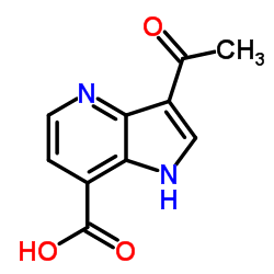 3-Acetyl-4-azaindole-7-carboxylic acid结构式