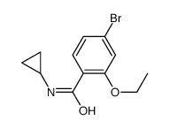 N-环丙基-4-溴-2-乙氧基苯甲酰胺结构式