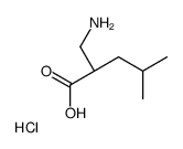 (S)-2-(Aminomethyl)-4-methylpentanoic acid hydrochloride Structure