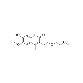 7-羟基-6-甲氧基-3-(2-(2-甲氧基乙氧基)乙基)-4-甲基-2H-苯并吡喃-2-酮结构式