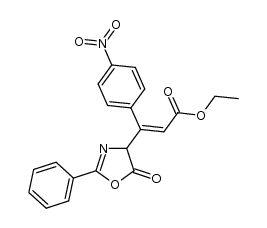 ethyl 3-[3-(4-nitrophenyl)-3-(4,5-dihydro-5-oxo)-2-phenyloxazol-4-yl]acrylate Structure