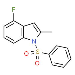 N-苯磺酰基-4-氟-2-甲基吲哚结构式