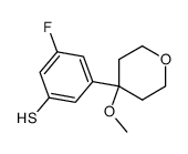 4-(5-fluoro-3-mercaptophenyl)-4-methoxytetrahydropyran结构式