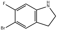 5-溴-6-氟二氢吲哚结构式