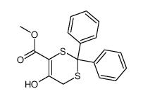 Methyl-5-hydroxy-2,2-diphenyl-4H-1,3-dithiin-6-carboxylat结构式