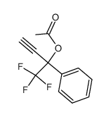 (R,S)-1,1,1-trifluoro-2-phenylbut-3-yn-2-yl acetate结构式