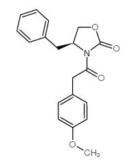 (S)-4-Benzyl-3-[2-(4-methoxyphenyl)acetyl]-2-oxazolidinone结构式