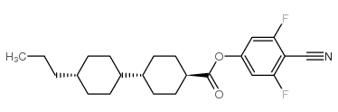 反式,反式-4-氰基-3,5-二氟苯基4'-丙基双环己基-4-羧酸酯结构式